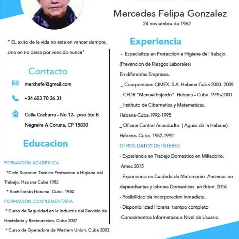 Mercedes Felipa G.