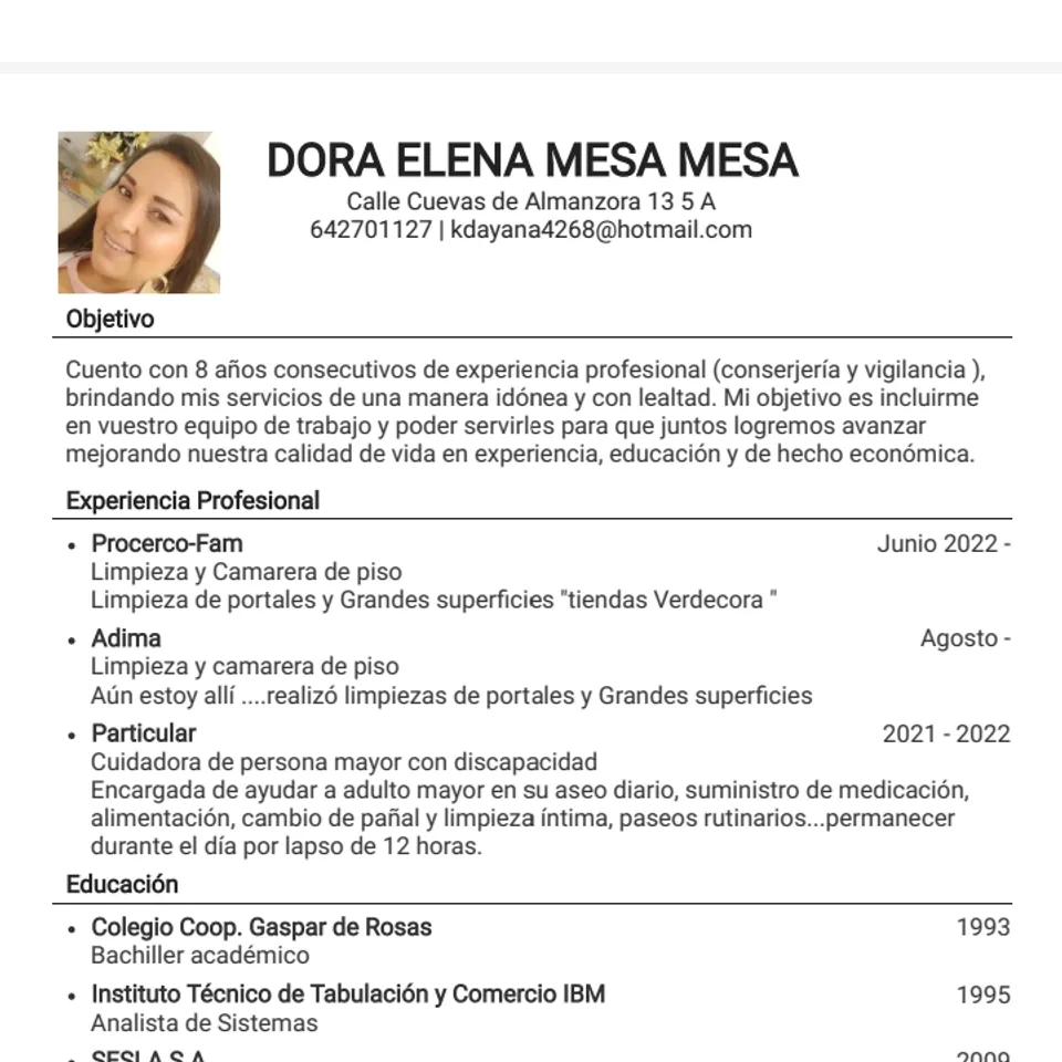Dora Elena  M.